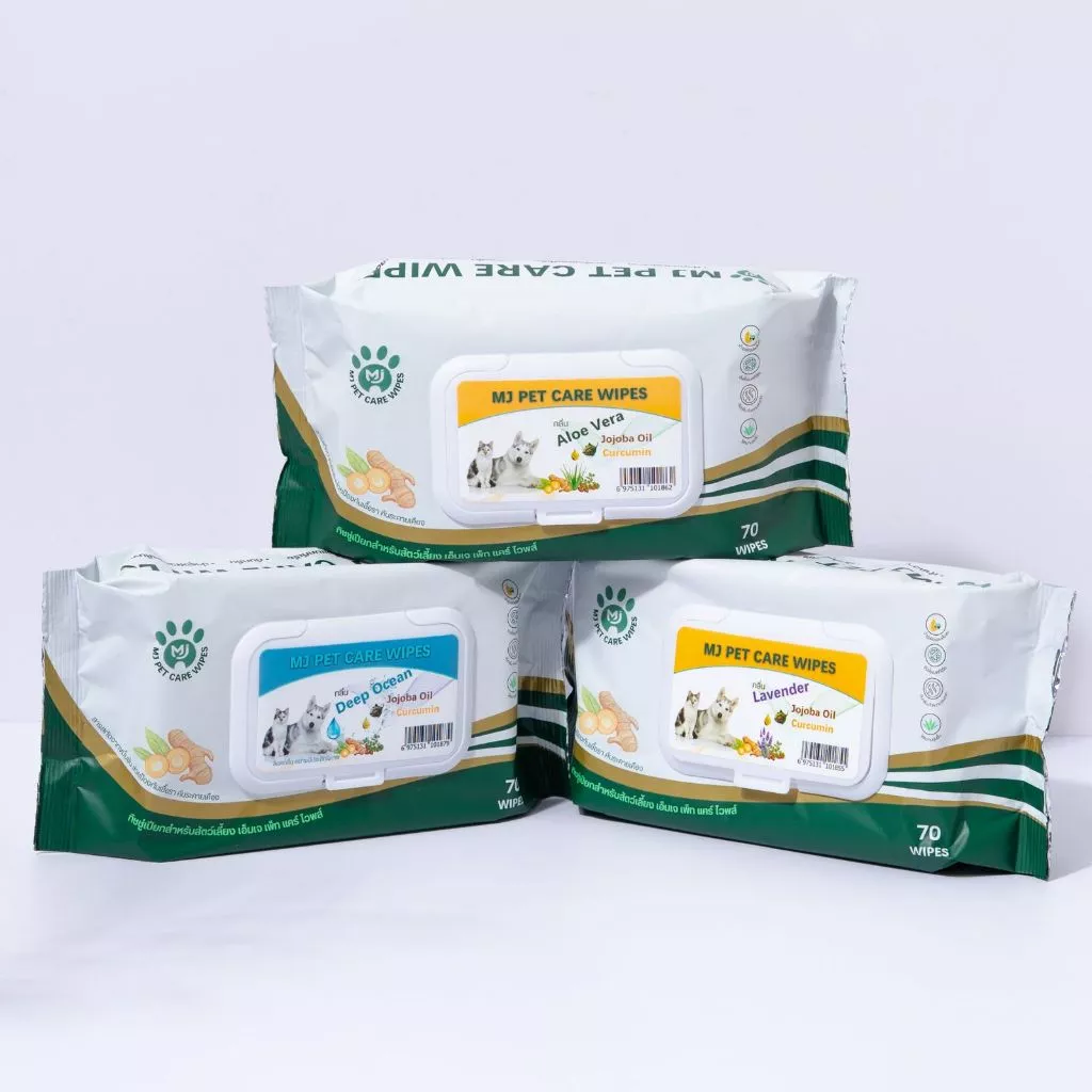 MJ Pet Care Wipes ทิชชู่เปียกสัตว์เลี้ยง ผ้าเปียก หมา,แมว thumbnail 6