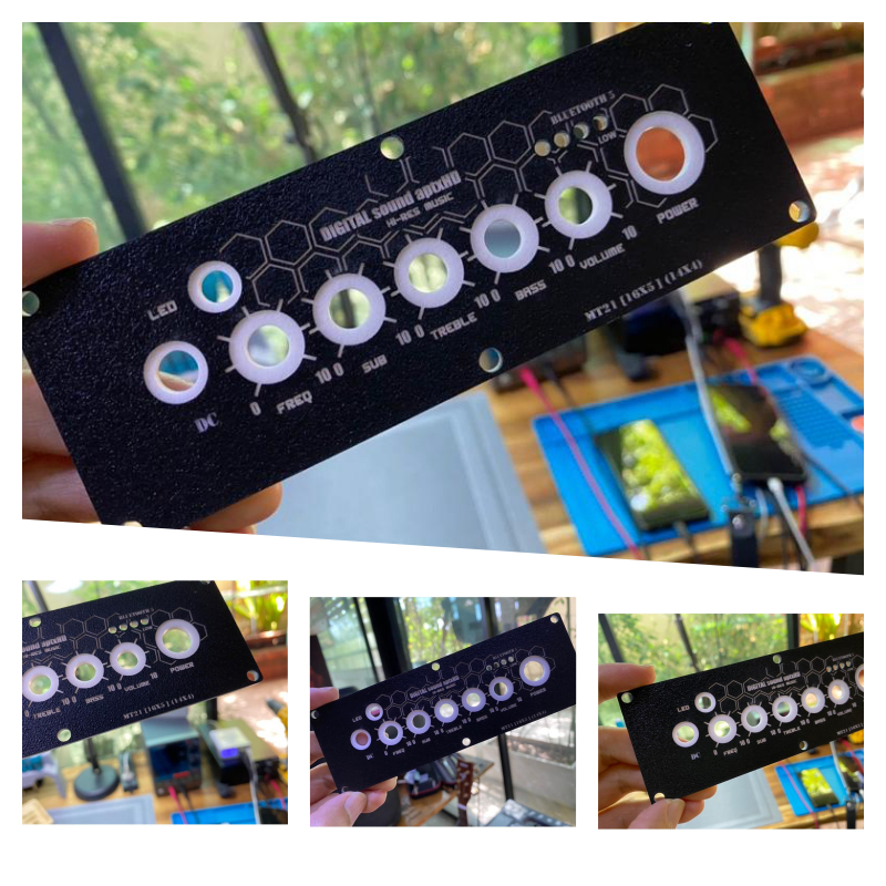 แผ่นเพลท MT21 ขนาดแผ่น 16x5cm ช่อง 14x4cm(ต้องการปรับขนาด ปรับรูปแบบ รุ่นอื่นๆ กรุณาทักแชท)(ปรับขนาดเปลี่ยนรุ่นแอมป์ทักแ