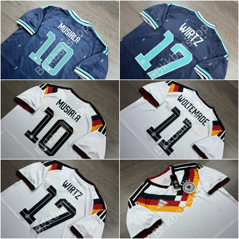 [แฟนบอล] - เสื้อฟุตบอล ทีมชาติ เยอรมัน Home Away เหย้า เยือน ฟุตบอลโลก ปี 2026 10 MUSIALA 11 WOLTEMEDE 17 WIRTZ
