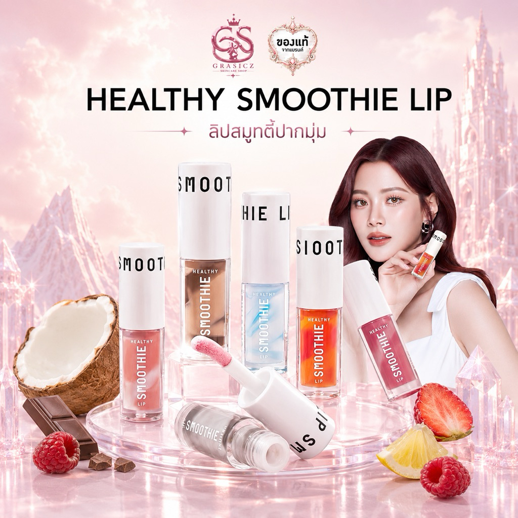 Baby Bright Lip ลิปกลอสสูตรเย็น ปากอิ่มฟู ชุ่มชื่น เฮลธ์ตี้สมูทตี้ลิป 2.5g เบบี้ไบร์ท