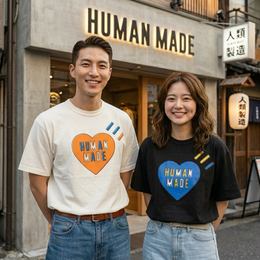 พร้อมส่งในไทย​ Human​ Made​ GRAPHIC T-SHIRT ลายหัวใจ ออกใหม่ เสื้อของแท้จากญี่ปุ่น100%แม่ค้าหิ้วเอง