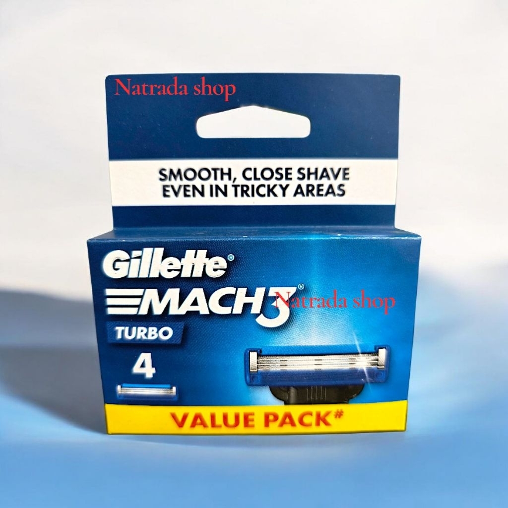 Gillette Mach3 Turbo 3D ยิลเลลต์ มัคทรี เทอร์โบ ด้ามพร้อมใบมีด,รีฟิล (ของแท้ฉลากไทย)