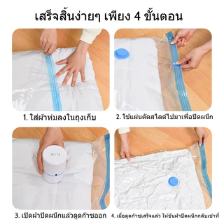 สูญญากาศ ถุงบีบอัด ถุงบีบอัดสูญญากาศ ถุงเก็บของ วาล์วกันรั่ว2ชั้น จัดเก็บของ ผ้าห่ม ผ้านวม มีหลายขนาดให้เลือก set 5 ชิ้น