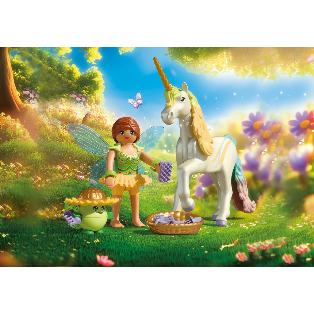 Playmobil 71840 Collectible Unicorn Rainbow Flower with Fairy ยูนิคอร์นแฟนตาซี เรนโบว์ฟลาเวอร์ จอยลี่ และนางฟ้า