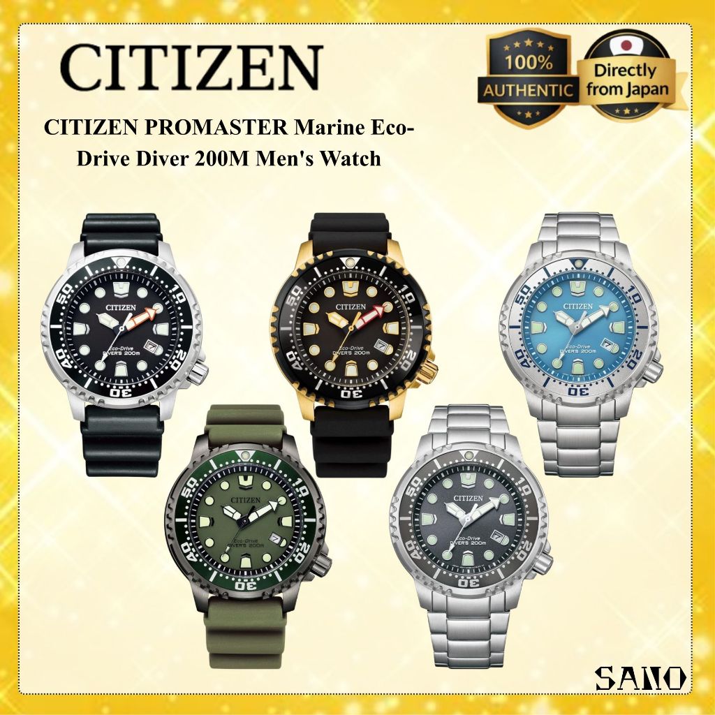 CITIZEN PROMASTER Marine Eco-Drive Diver 200M Men's Watch ISO Diver Solar Watch