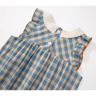 Hania kids พร้อมส่ง ชุดเดรสลายสก๊อตเด็กหญิง เนื้อผ้าดี ใส่สบาย ชุดเด็กผู้หญิงน่ารัก K4124863