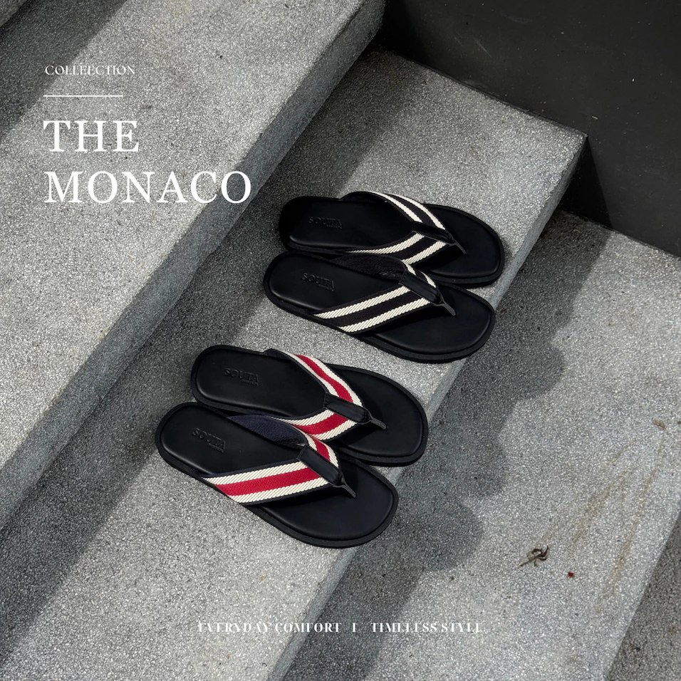 The Monaco Flip by Souta รองเท้าแตะหูคีบ unisex พื้นนุ่ม กันลื่น น้ำหนักเบา ใส่สบาย size 35-45