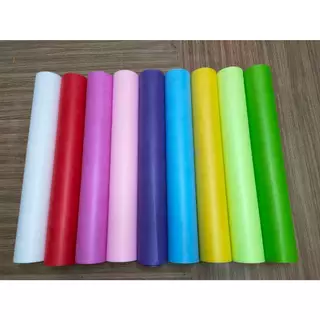 กระดาษสาเกาหลีเนื้อแข็ง แบบม้วน สีสดใส หน้ากว้าง 54cm. ยาว25หลา สำหรับใช้ห่อช่อดอกไม้ ห่อของขวัญ งานประดิษฐ์ต่าง ๆ