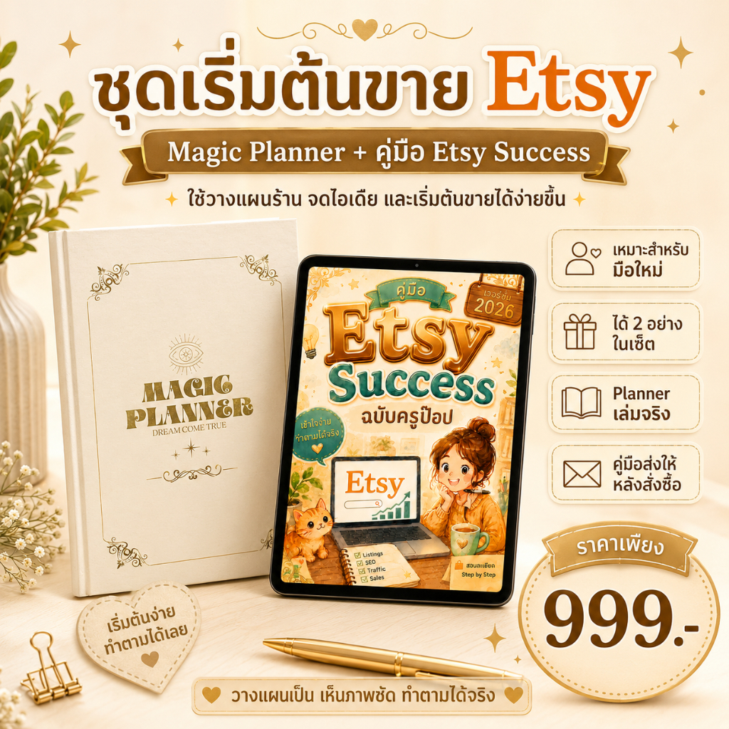 Magic Planner Set + คู่มือ Etsy Success ฉบับครูป๊อป