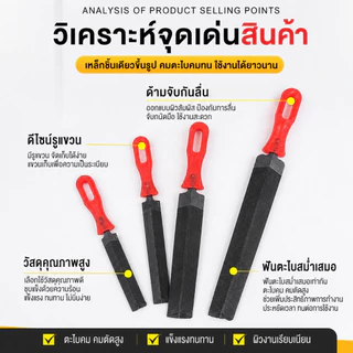 COD ตะไบเหล็กทำร่อง ทำจากเหล็กคาร์บอนคุณภาพดี คมคงทนต่อการใช้งาน สามารถขัดแต่งทั้งวัสดุไม้และโลหะได้