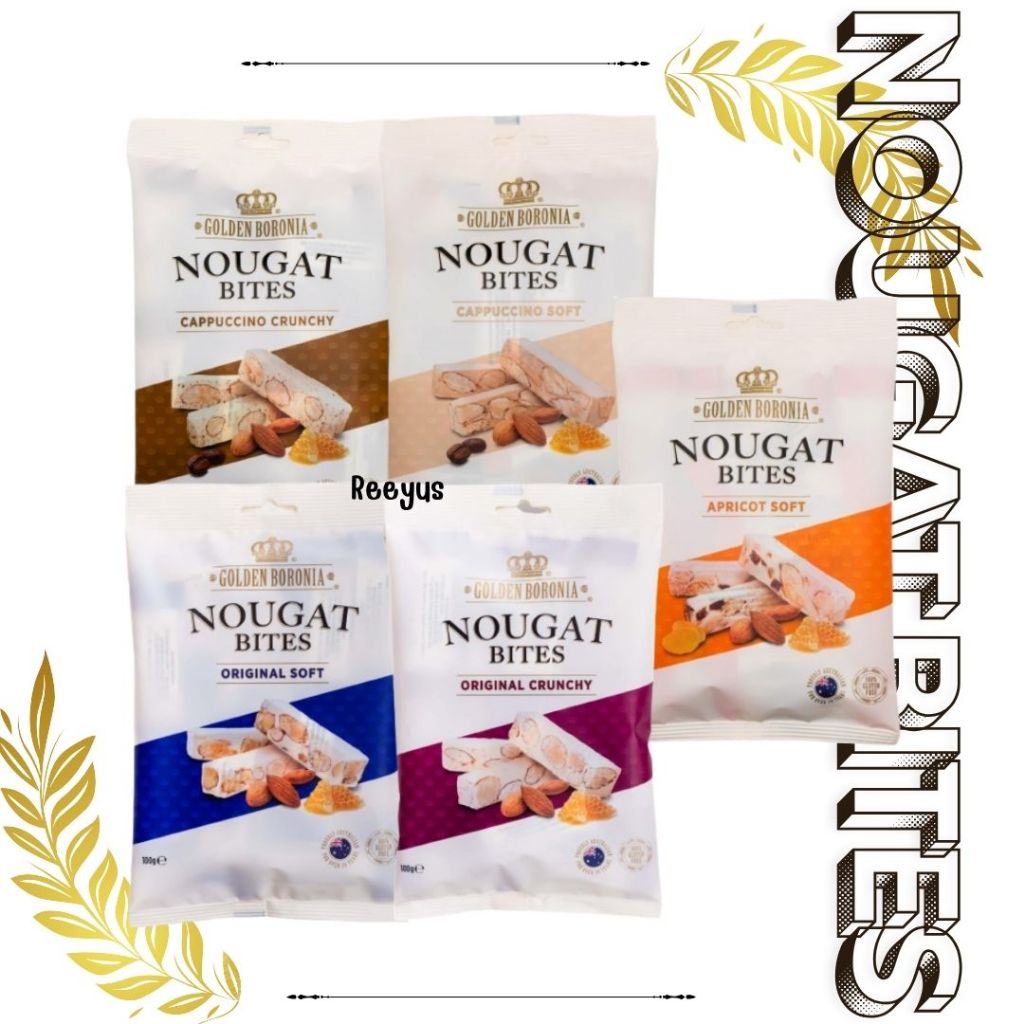 Golden Boronia Nougat Bites น้ำหนัก 100 กรัม มี 5 รส สินค้ามีฮาลาล สินค้าจากออสเตรเลีย