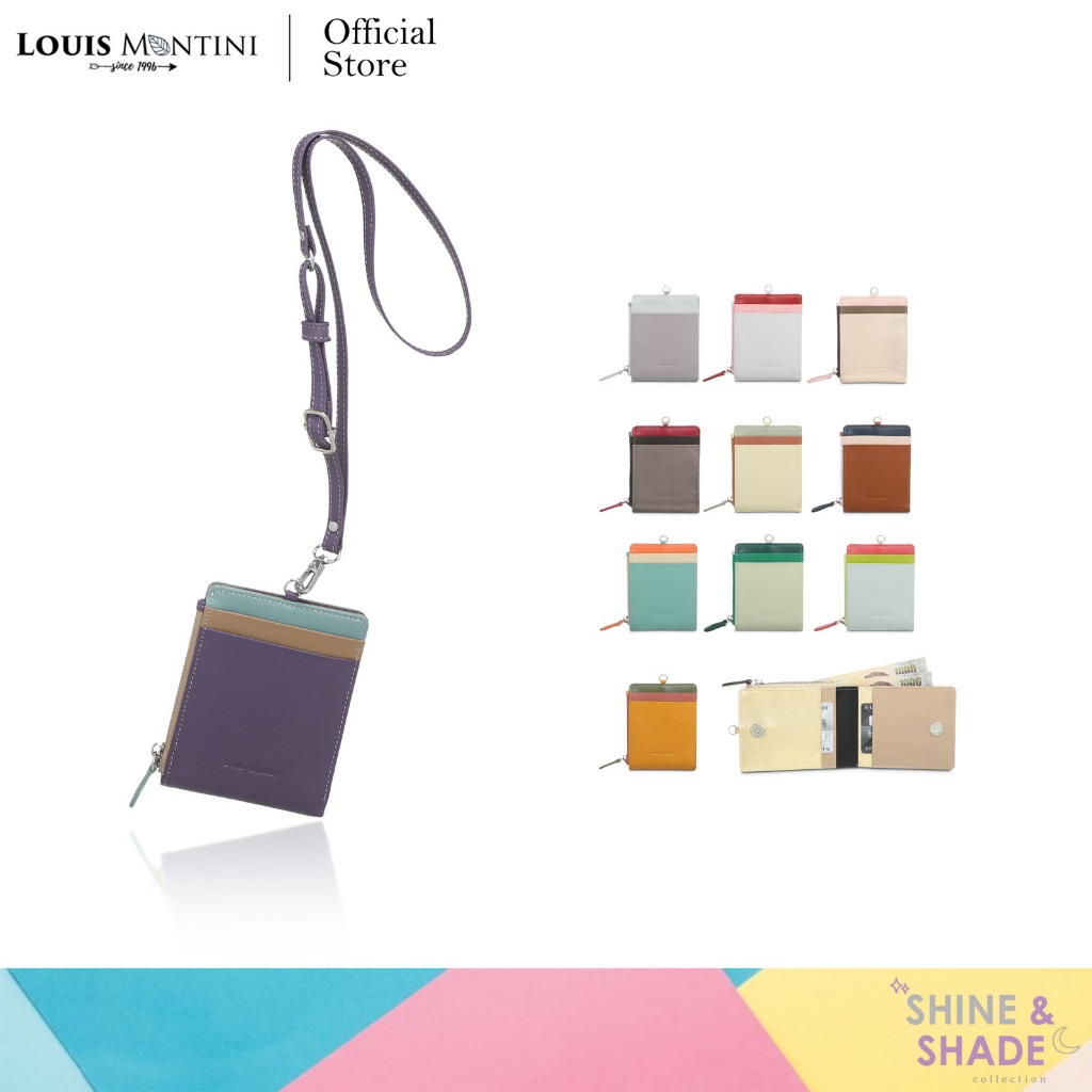 Louis Montini (Shine & Shade) กระเป๋าใส่บัตรคล้องคอ Nametag Wallet กระเป๋าใส่นามบัตร WK25