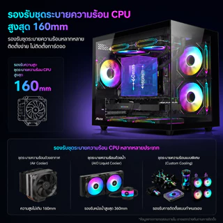 เคสคอมพิวเตอร์ T6 M-ATX Tempered Glass Case เคสคอมพิวเตอร์เดสก์ท็อปคอมพิวเตอร์ diy กรณีสํานักงาน