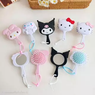 พร้อมส่ง 🇹🇭 หวีและกระจกพกพา ลายซานริโอ้ 🐰💕 สุดคิวท์