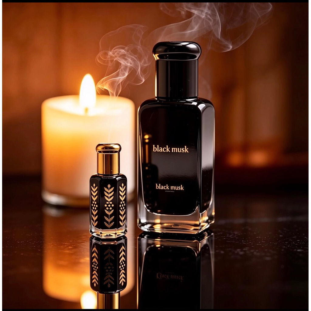 Black Musk Perfume Oil กัสตูรี ดำ  น้ำหอมอาหรับ แท้ - หอมติดทนนาน  ปราศจากแอลกอฮอล์