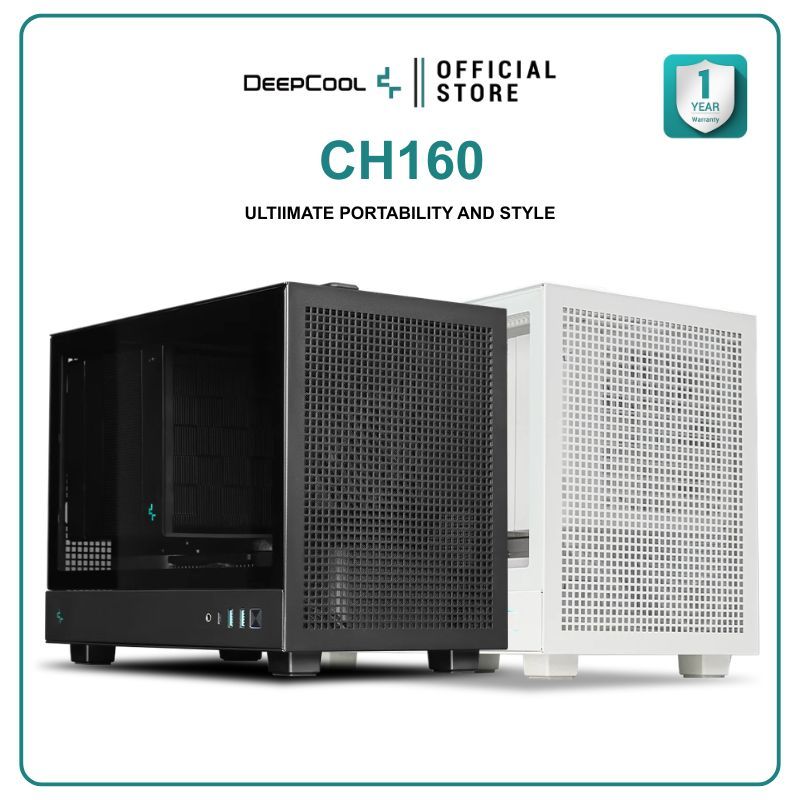 เคสคอมพิวเตอร์ DEEPCOOL - PC CASE MINI-ITX CH160 / CH160 WHITE รับประกันสินค้า 1 ปี