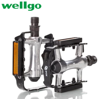 Wellgo บันไดจักรยานอลูมิเนียม รุ่น M248 DU มีแถบสะท้อนแสง ทนทาน น้ำหนักเบา