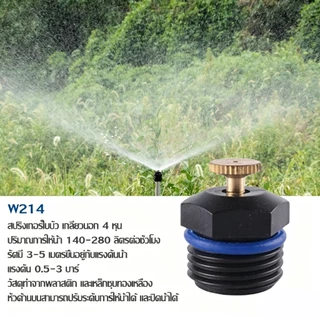 IronGo สปริงเกอร์ใบบัว หัวพ่นน้ำสปริงเกอร์ใบบัว 360 องศา สปริงเกอร์รดน้ำ พร้อมข้อต่อเกลียวนอก 1/2" (4หุน)