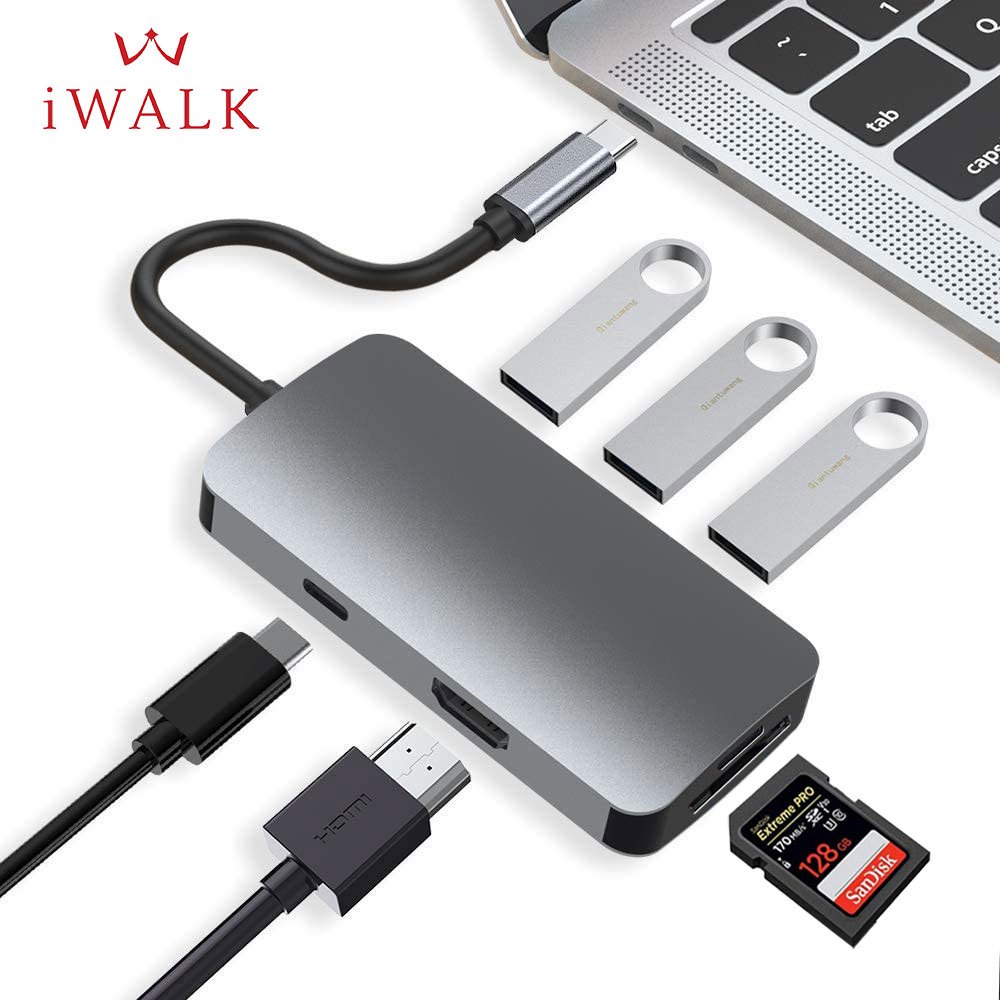 iWALK 9-in-1 USB-C Station Hub อุปกรณ์แปลงสัญญาณ Type C แบบ 9 in 1: USB C To RJ45+HD+VGA+USB-A3.0*2+