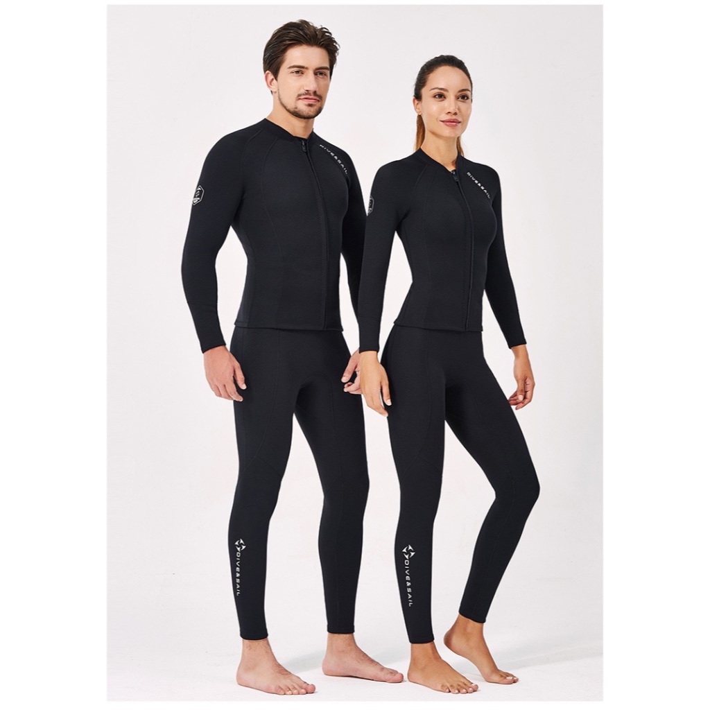 Divesail Wetsuit Top-Pants ดำน้ำผู้หญิง ผู้ชาย หนา Neoprene 2mm กันแดด กันหนาว พร้อมส่ง