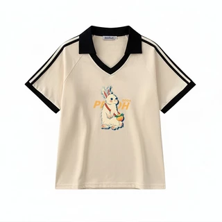 เสื้อปกทรงสเก็ตสวยๆผู้หญิงแฟชั่นมาใหม่ oversize เสื้อผ้าสาวอวบไซส์ใหญ่น่ารักๆ เสื้อยืดแขนสั้นลําลองทรงหลวมสไตล์เกาหลี