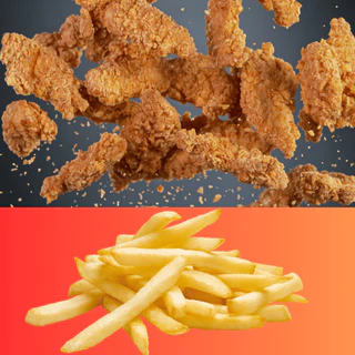 2 กิโลเซตไทยช่วยไทย พลัสไซส์ ไก่กรอบไร้กระดูก 1kg + เฟรนช์ฟรายส์ 1kg พร้อมทอด