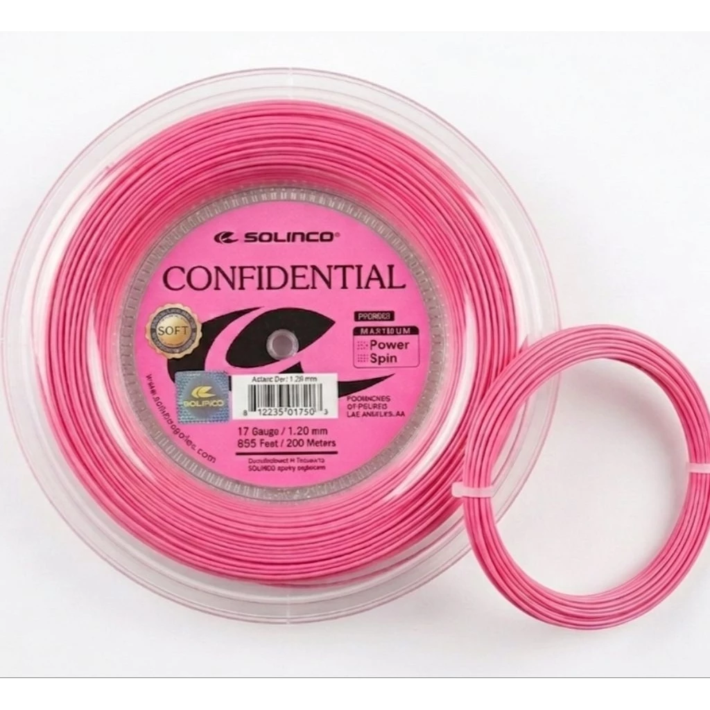 SOLINCO CONFIDENTIAL PINK SOFT 17 (1.20) เอ็นเทนนิส แบ่งขาย 12M | สปินจัด คุมบอลแม่น ฟีลนุ่ม ตีสบาย ของแท้พร้อมส่ง