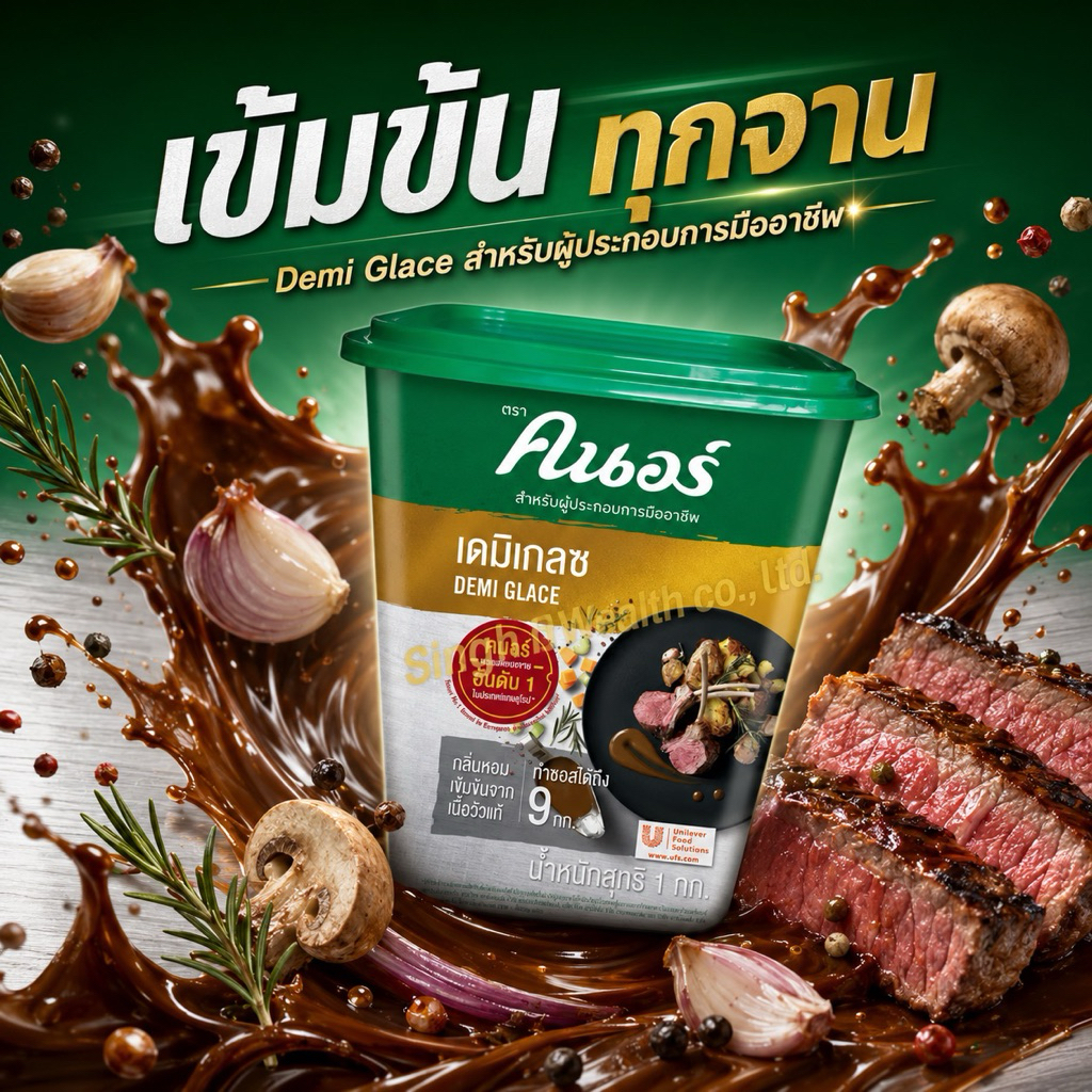 คนอร์ ผงปรุงเดมิเกลซ บราวน์ซอสโกลด์ 1 กก.