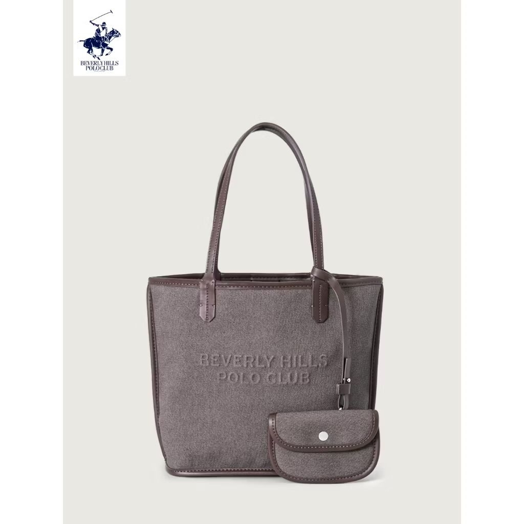 [มือ2] BEVERLY HILLS POLO CLUB TOTE BAG กระเป๋าโท้ท สีน้ำตาล รุ่น BAGB060