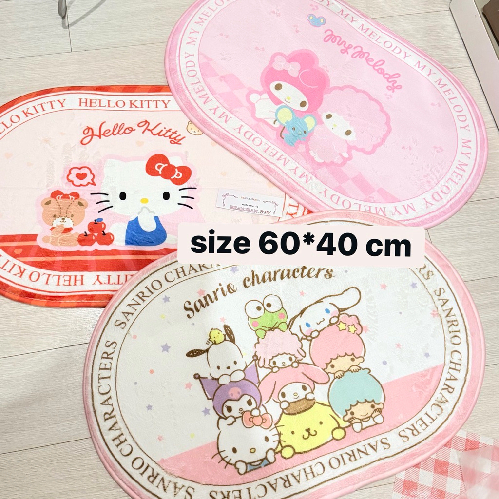 พร้อมส่ง 🎀ตัวการ์ตูน my melody/usahana/zootopia/care bear carpet พรมไดคัทมายเมโลดี้