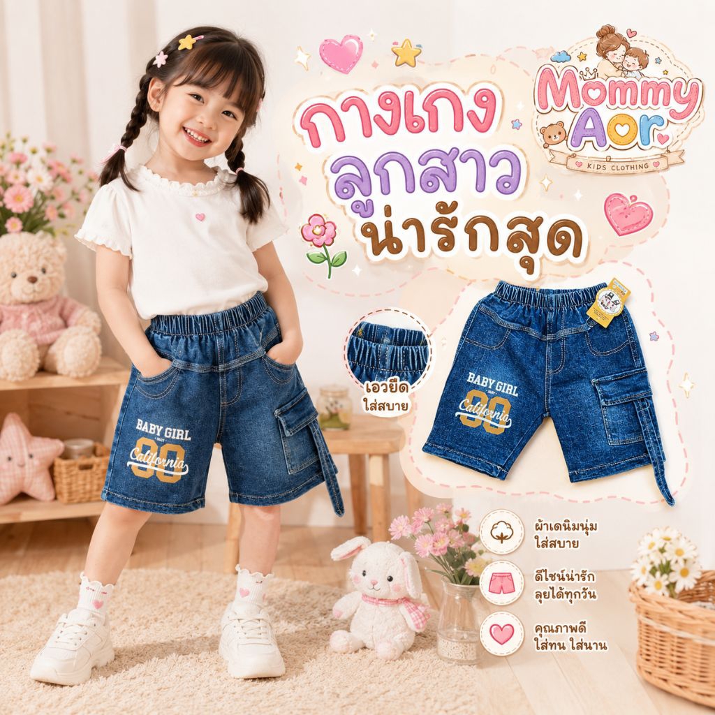 กางเกงยีนส์Baby Girl**โล๊ะสต็อค**(A55)