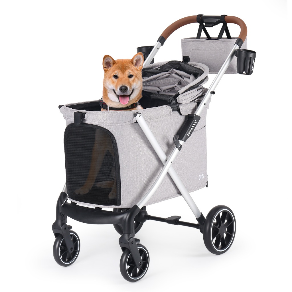 Beberoad X6 Luxury Medium Pet Stroller | One-Second Fold Design | 180° Canopy