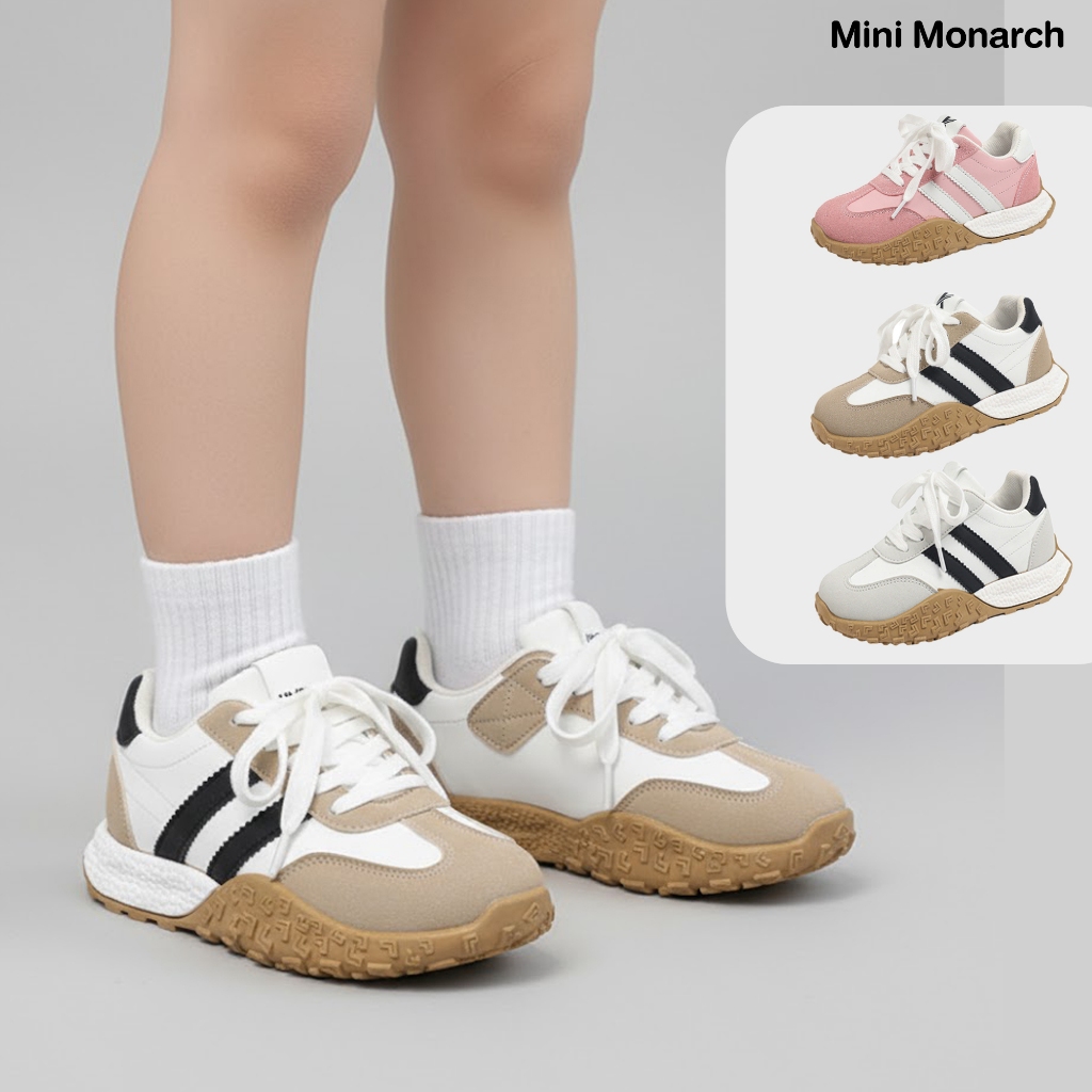 Mini Monarch รองเท้าผ้าใบเด็ก ใส่สบาย นุ่มเบา กันลื่น เหมาะกับทุกกิจกรรม มีหลายสีให้เลือก