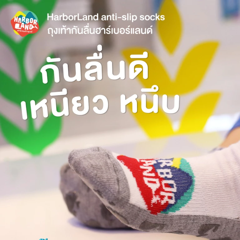 ถุงเท้ากันลื่นลาย ฮาร์เบอร์แลนด์ 1 แพ็ค มี 5 คู่