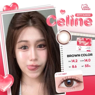 Kitty Kawaii 1Day Contact Lens : Oneday คอนแทคเลนส์รายวัน รุ่น Celine Brown