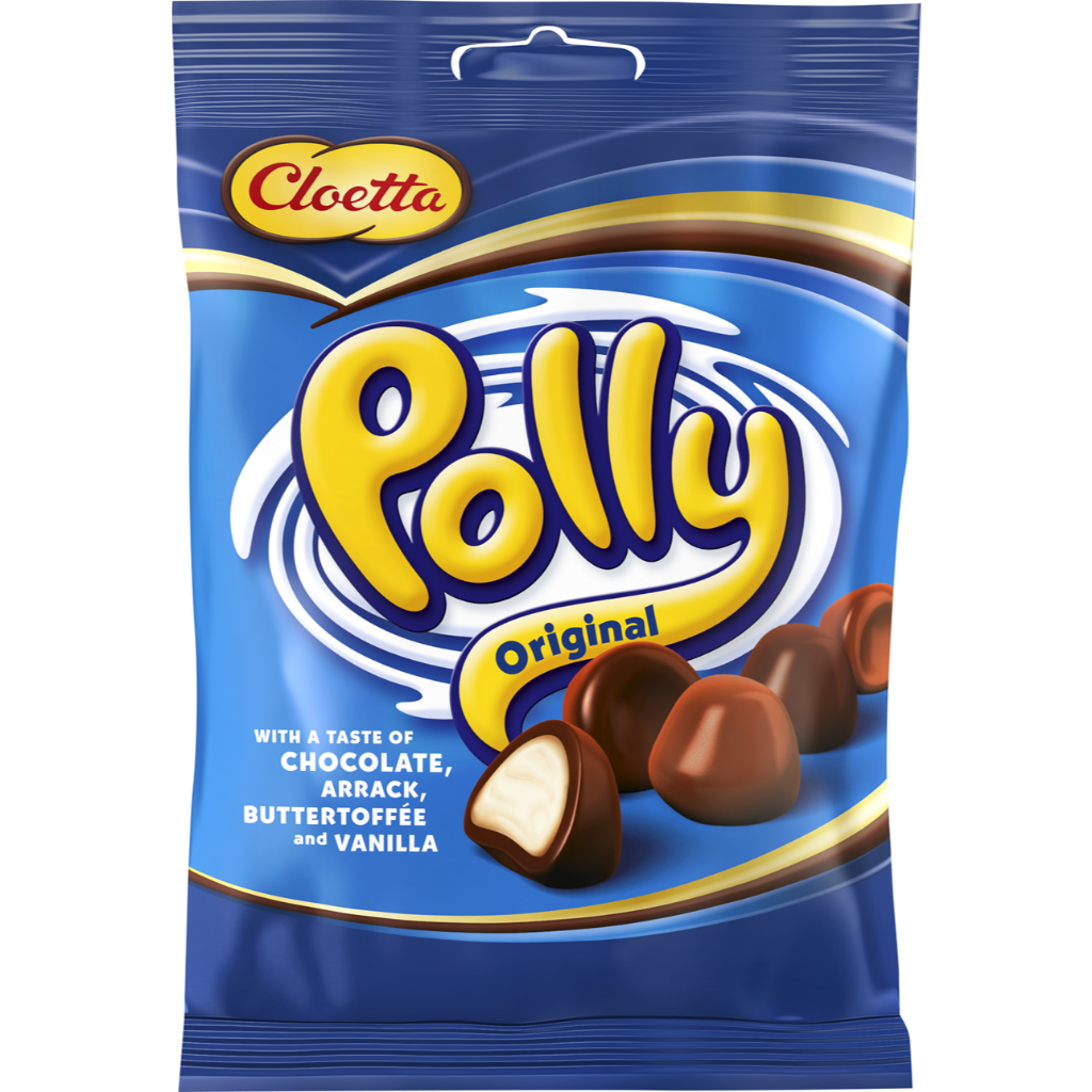 POLLY ORIGINAL - CLOETTA BRAND | ขนมโฟมมาร์ชแมลโลว์เคลือบช็อกโกแลต (130g)
