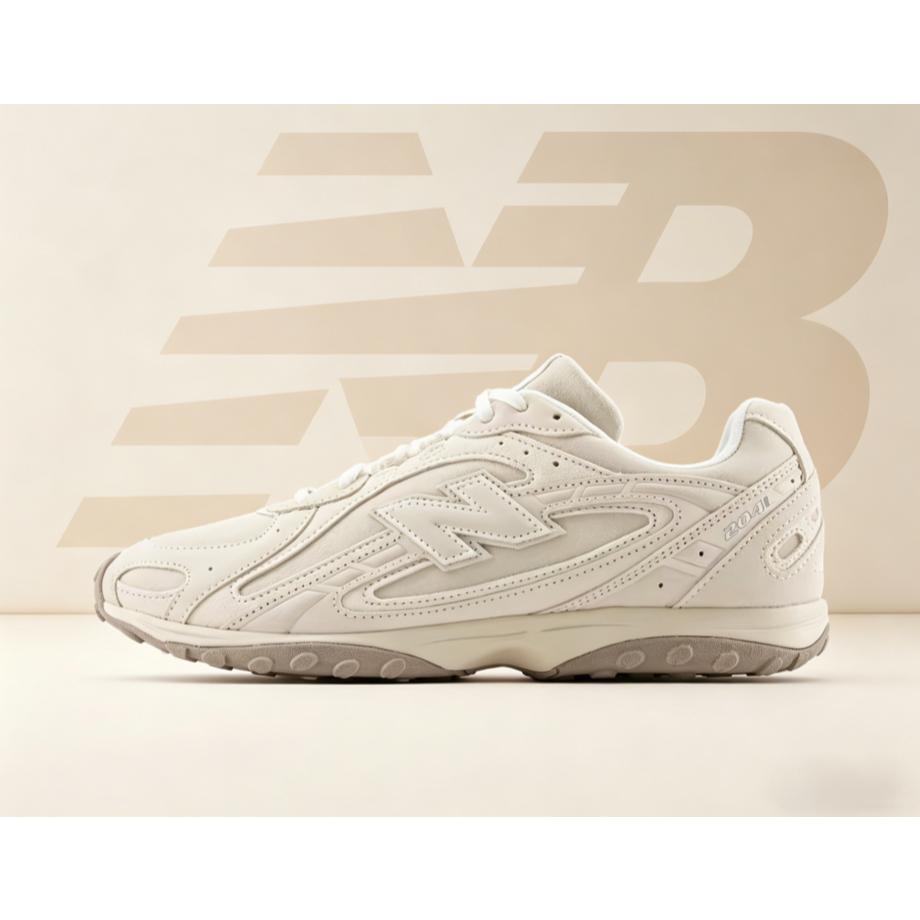 NB 204I รองเท้าวินเทจผู้หญิง สีขาวครีม/เบจ ดีไซน์เรียบหรู ใส่สบาย สไตล์เกาหลี เหมาะสวมใส่ประจำวัน พร้อมส่ง