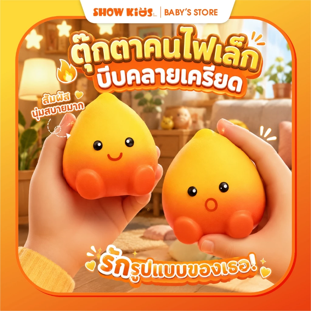 ของเล่นยางยืดบีบแก้เครียด ตุ๊กตาน่ารัก thumbnail 6