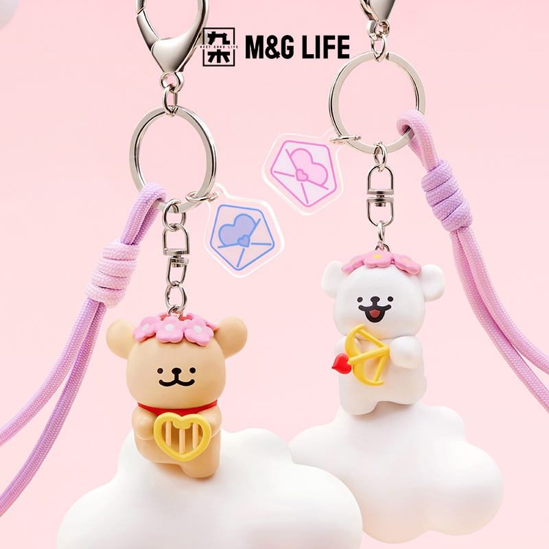 M&G LIFE x Maltese Dog Cute Keychain Charm Doll