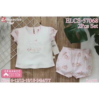 Elegant Kids ชุดเด็กผู้หญิง ผ้าออแกนิค คอตตอน Size: 6เดือน-3ขวบ
