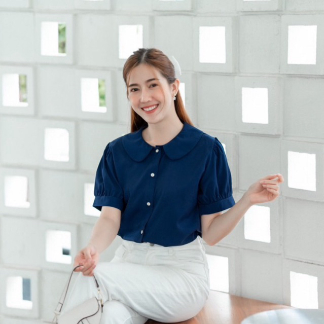 🚀มีส่งด่วน 🇹🇭!! 💥เสื้อคอบัว แต่งแขนตุ๊กตา #L154shop_W004