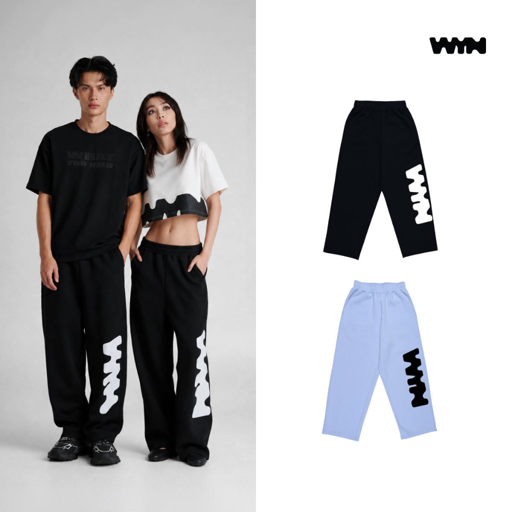 WYN กางเกงขายาว Unisex ทรงสลิม เอวกลาง YCCZ001 มีให้เลือก 2 สี