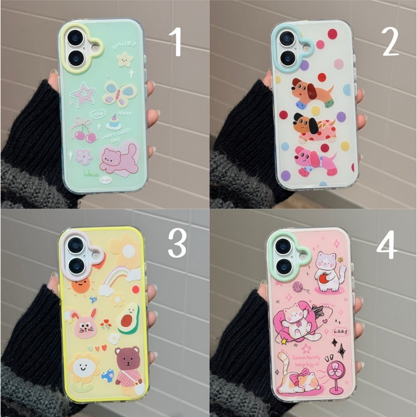 เคส(2ชั้น) ลายการ์ตูน IPHONE - 11 12pm 13 13pm 14 14pm 15 15pm 16 16pm 17pro 17pm