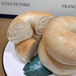 [Plain Sourdough Bagel] ขนมปังเบเกิ้ล ซาวโดว์ ยีสต์ธรรมชาติ 100g รูเล็ก เปรี้ยวน้อย