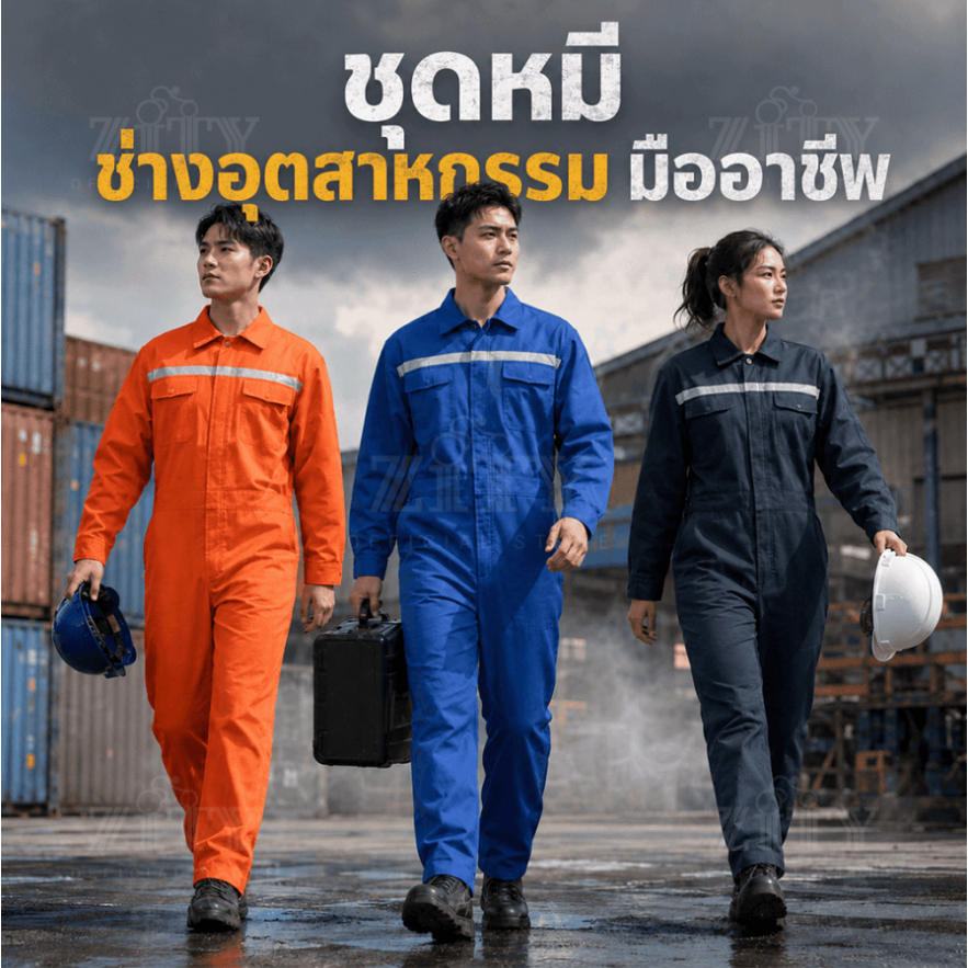 ชุดทำงานสไตล์สี่ฤดู ชุดชายแขนยาวสำหรับช่างไฟฟ้า ปั๊มน้ำมัน โรงงานเคมี ชุดป้องกันแรงงานแขนยาวบาง สีน้ำเงิน