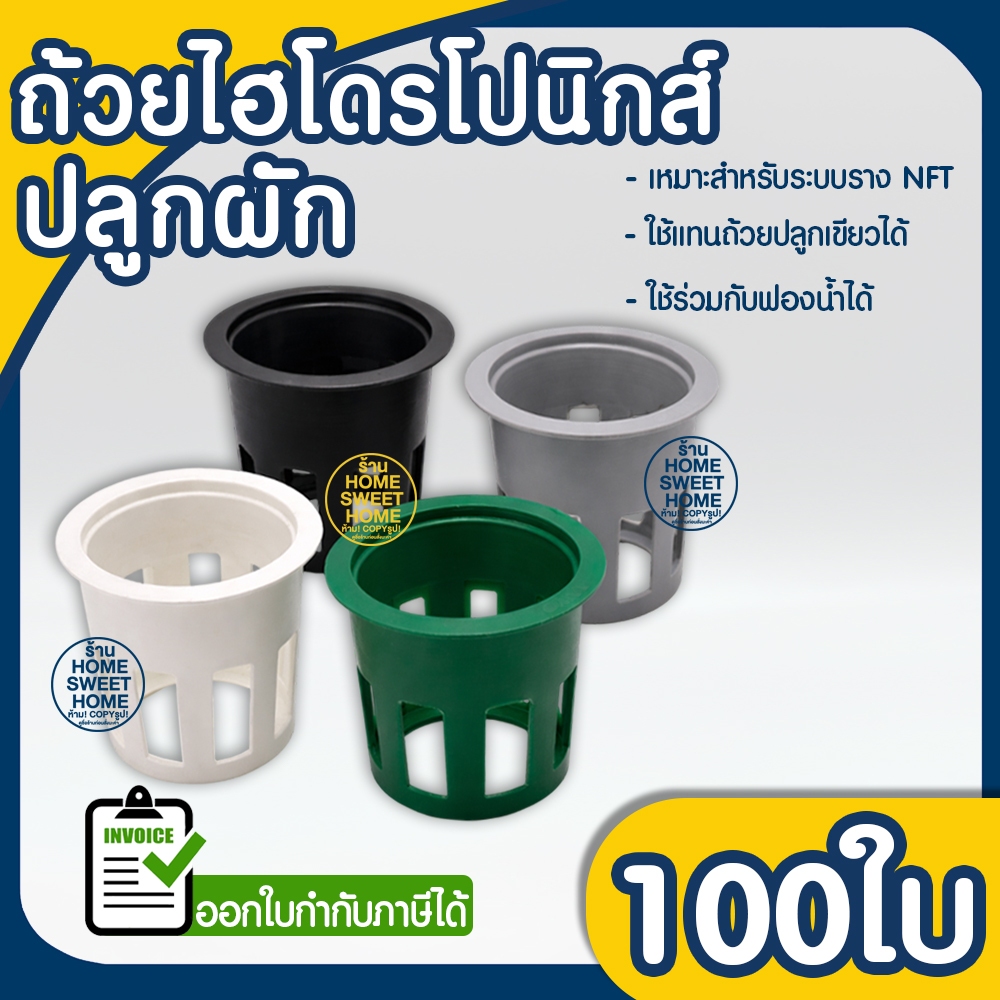 *clearance* ส่งไวมาก ถ้วยปลูกผัก 100ใบ ถ้วยขาวปลูกผัก ไฮโดรโปนิกส์ ไฮโดร hydroponic hydro แบบใช้ซ้ำ ค่าส่งถูก