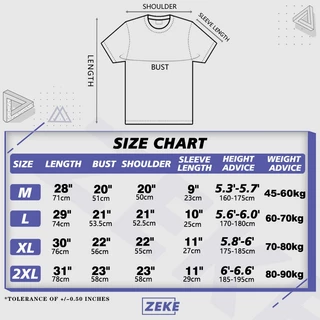 ZEKE A9104 เสื้อยืดผู้ชายแขนสั้น แผ่นปะโลโก้ลายนูน 3D ทรงโอเวอร์ไซซ์