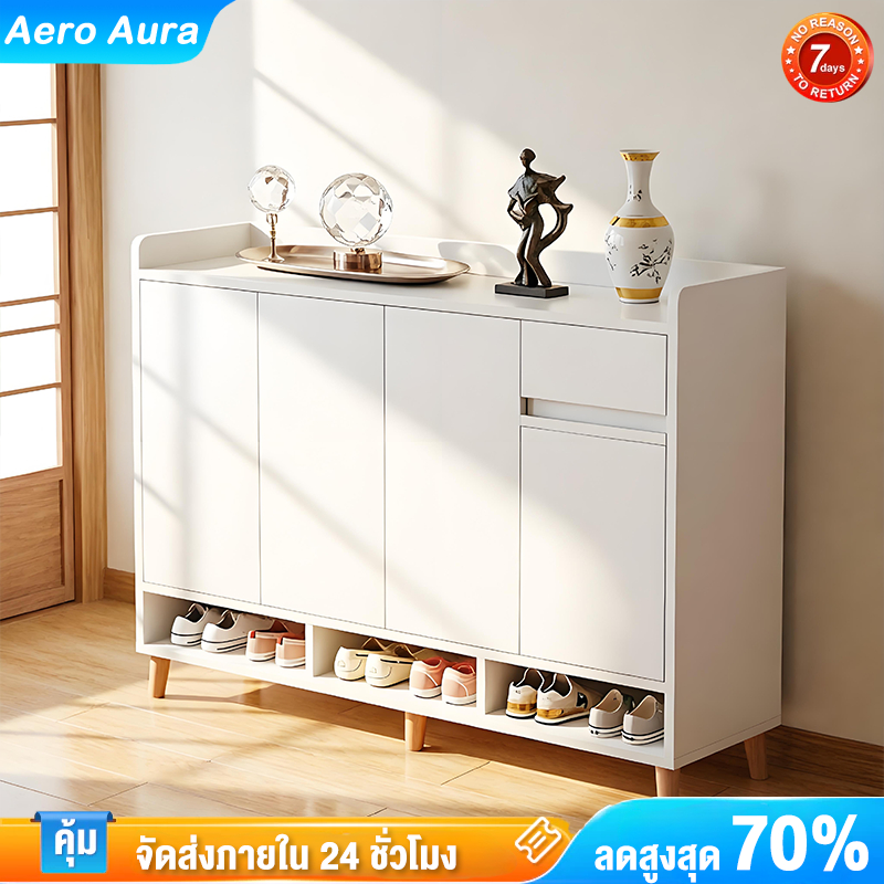 AA ตู้รองเท้า ชั้นวางรองเท้า แข็งแรง ตู้เก็บของ ทนท วางของได้ ตู้วางรองเท้า Shoe Rack Cabinet พร้อมประตูตู