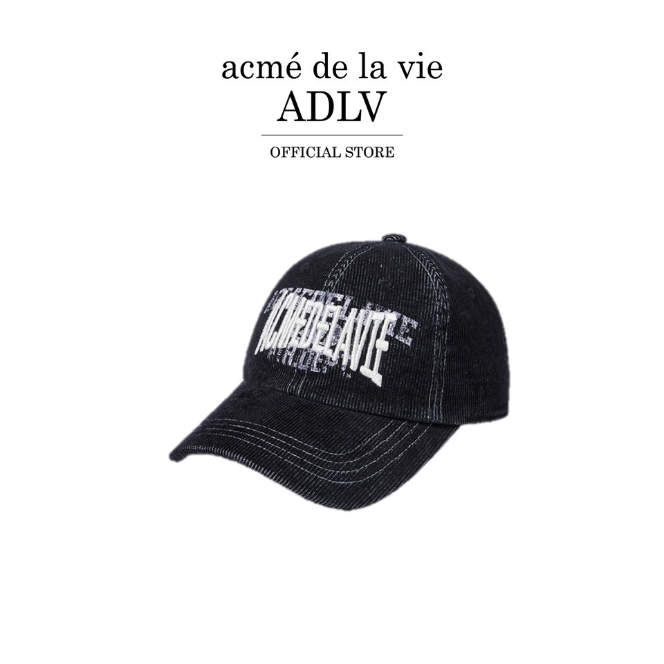 ADLV [acme de la vie] หมวก Corduroy Stitch Point Ball Cap Black (50041SSPCAU_H5BKXX)