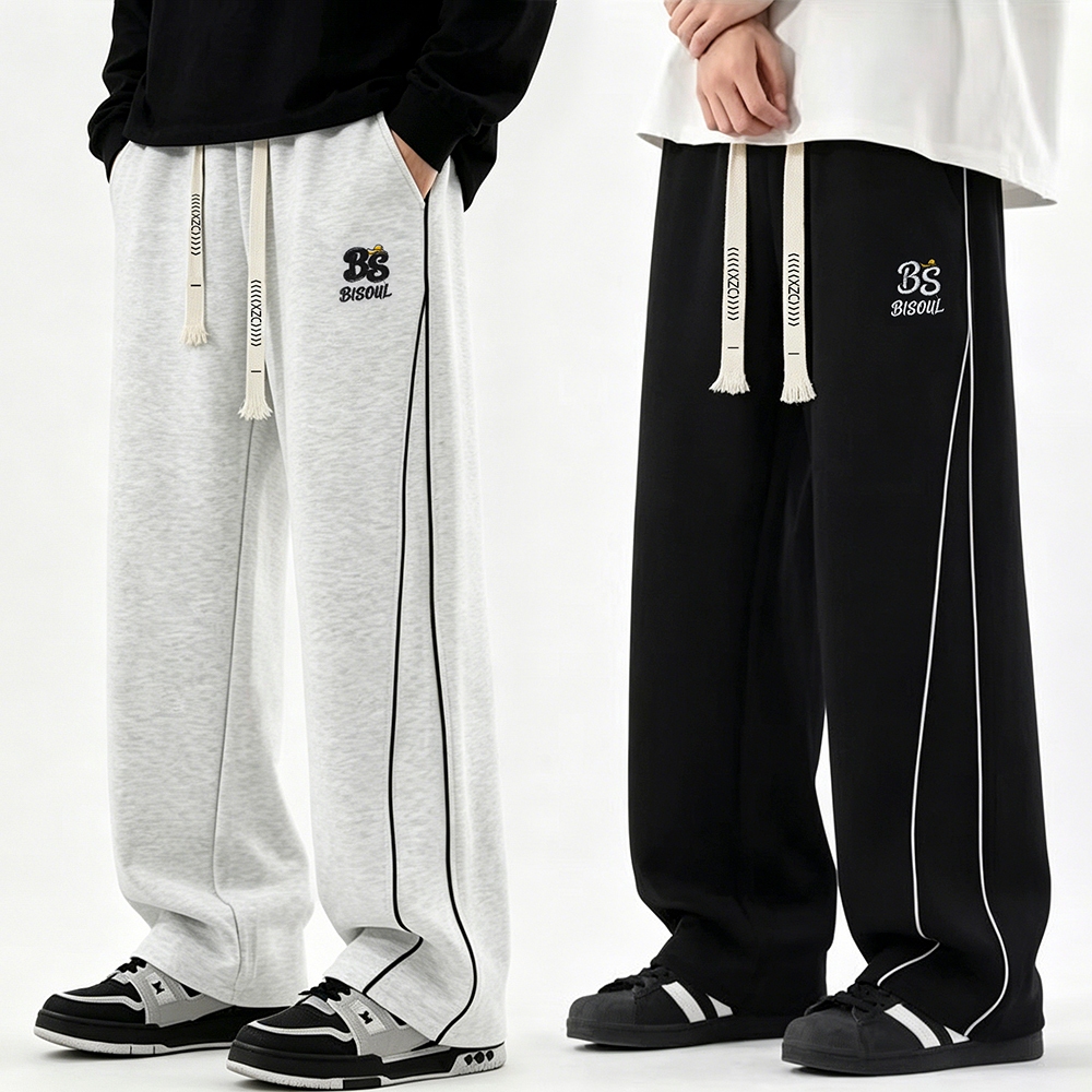 กางเกงขายาวผชาย ไซสใหญพเศษ L-6XL รอบเอว 26-48 นว ผาเทอรร ทรงกระบอก กางเกงวอรม